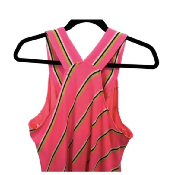 RACHEL Roy Jacey Racerback Maxi Dress Hot Neon Pink - Picture 3 of 4